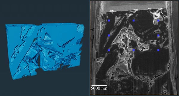 FIB SEM 3D rendering view