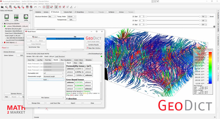 Math2Market GeoDict interface