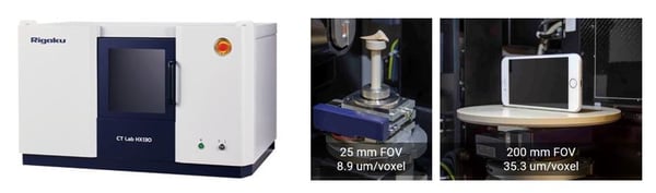 benchtop CT scanner CT Lab HX exterior and interior samples