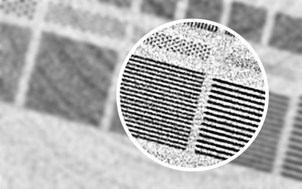 micro-CT resolution chart