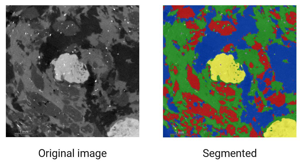 granite X-ray CT image segmentation