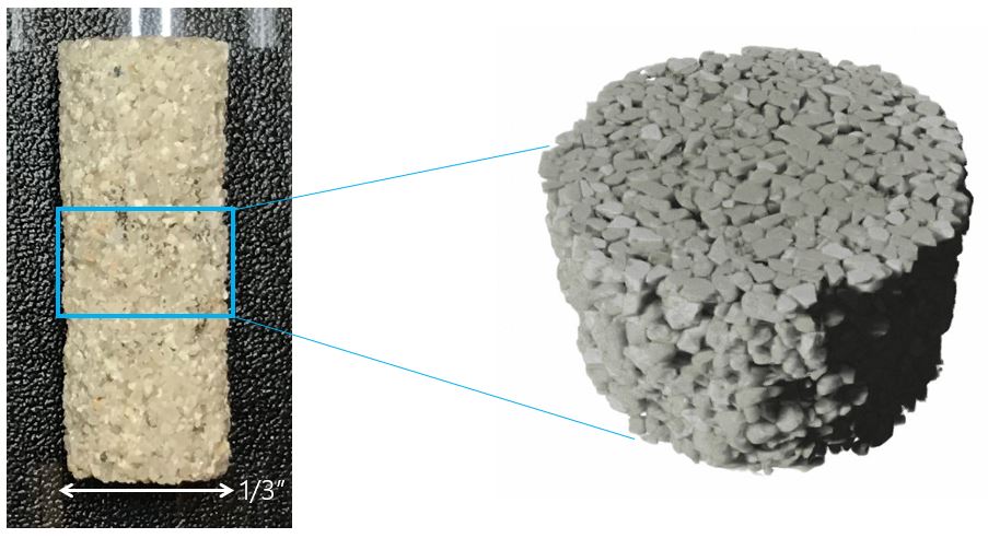 sandstone Idaho Gray and X-ray CT scan