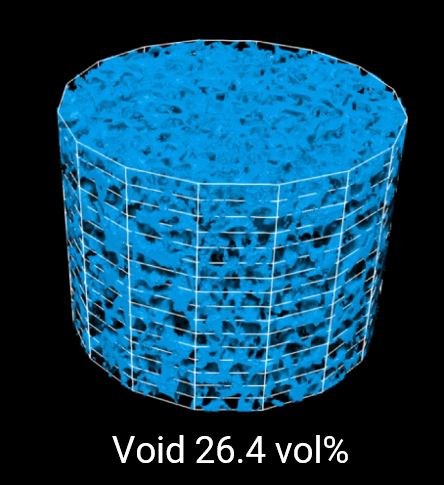 sandstone Idaho Gray pore segmentation by X-ray CT scan