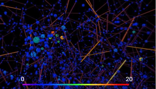 sandstone Idaho Gray pore network analysis (connectivity) by X-ray CT scan