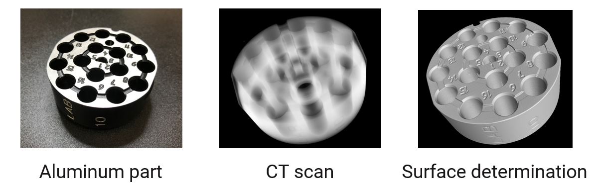 Aluminum part - X-ray CT scan - surface determination